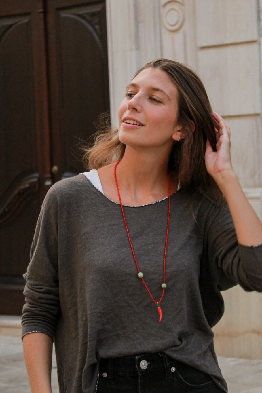 MOYMO_Collar Cristal Rojo