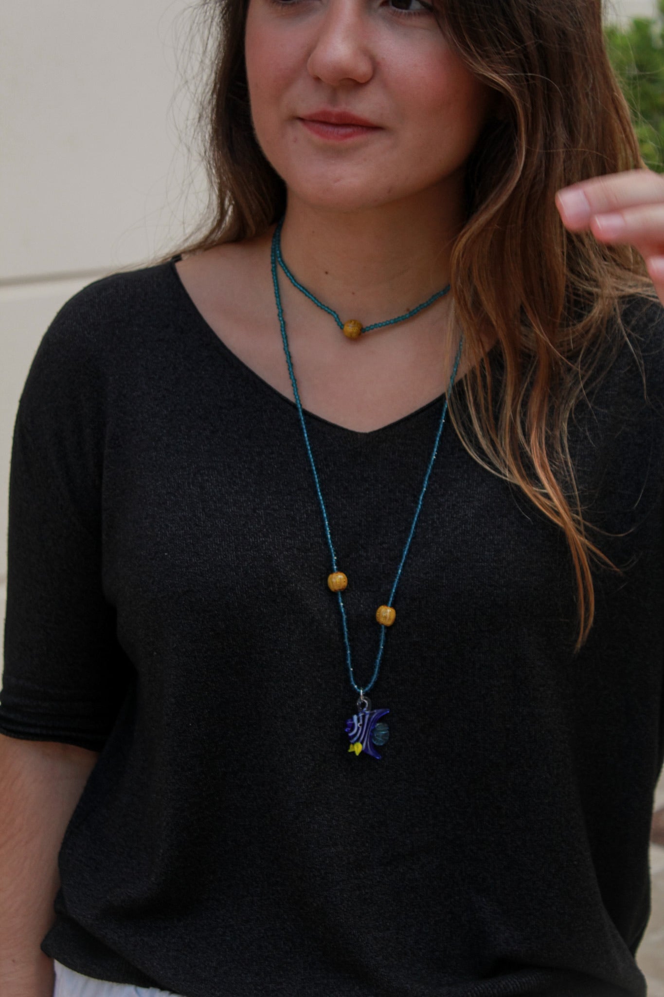 MOYMO_Collar cristal azul