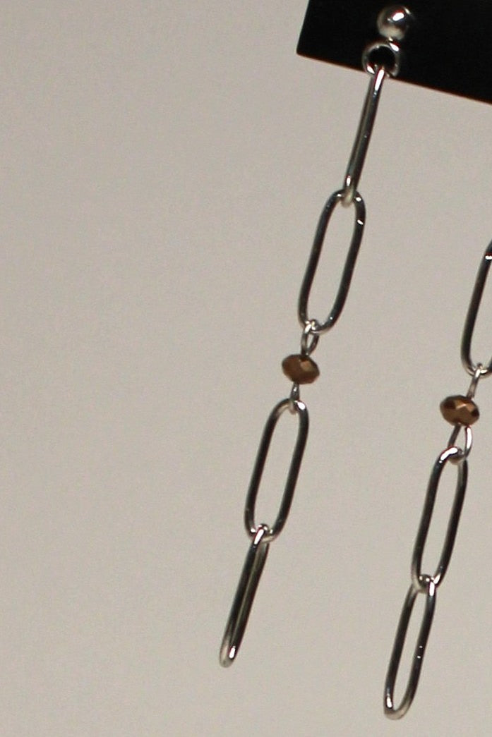 Pendientes Link Plateados