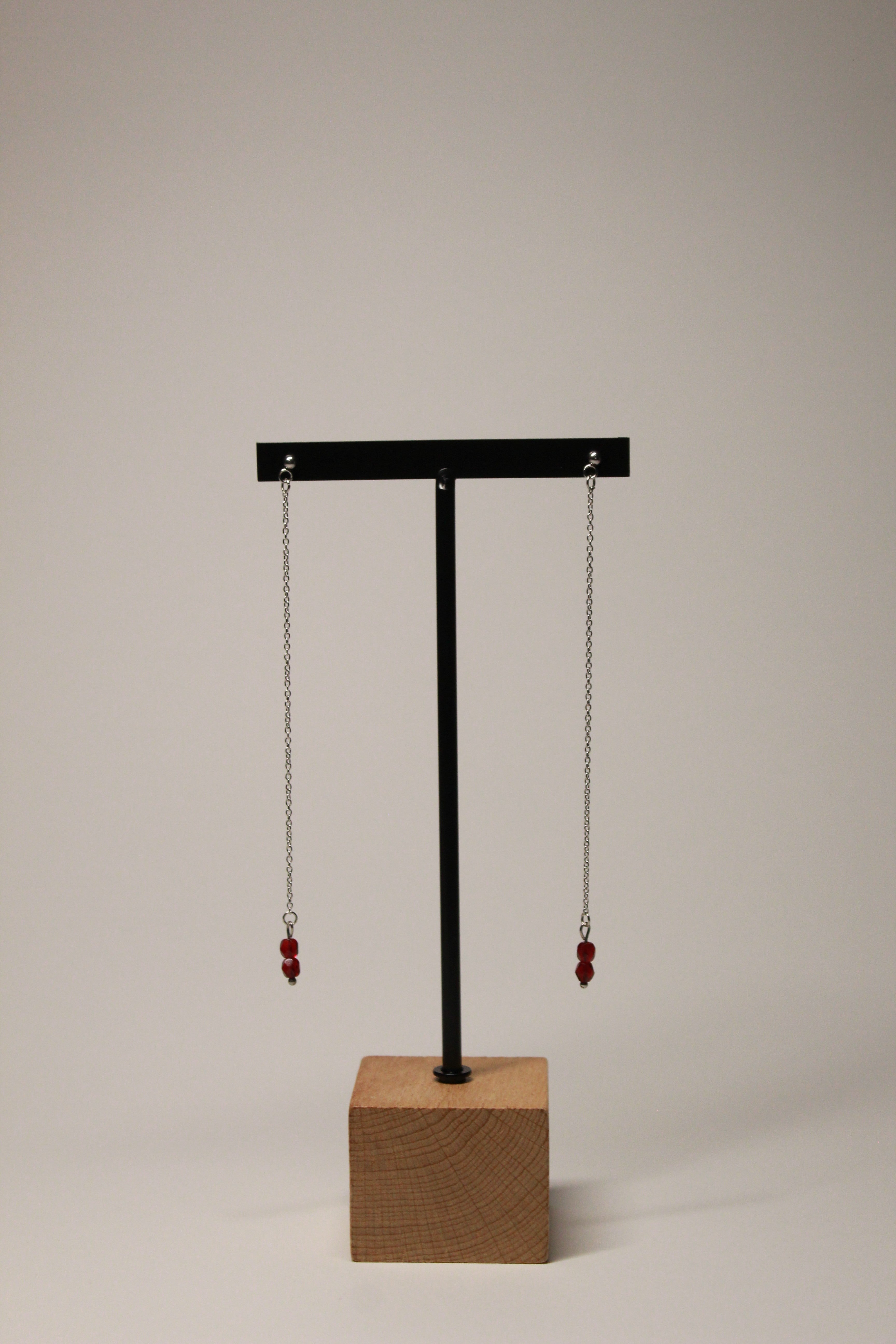 Pendientes Tira Largos Plateados