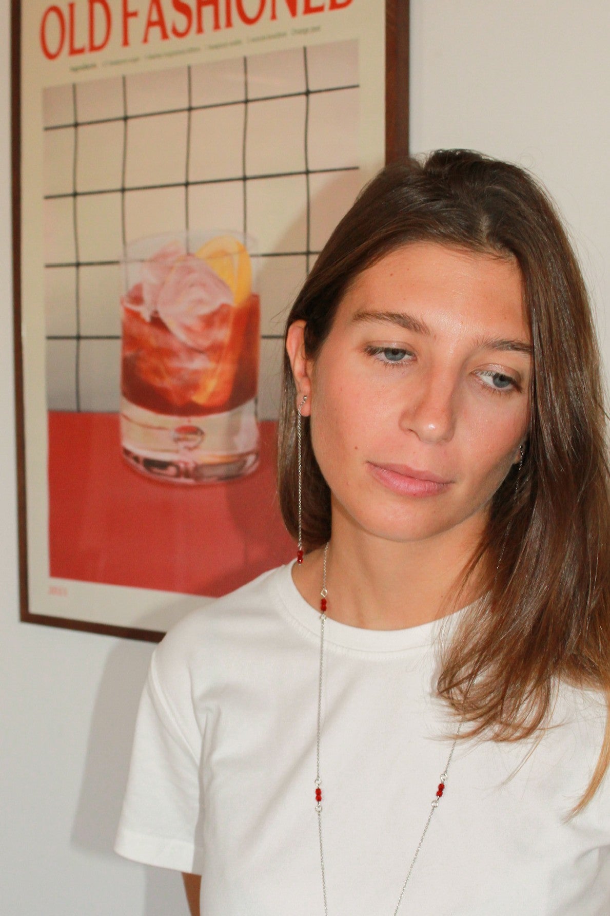 Pendientes Tira Largos Plateados