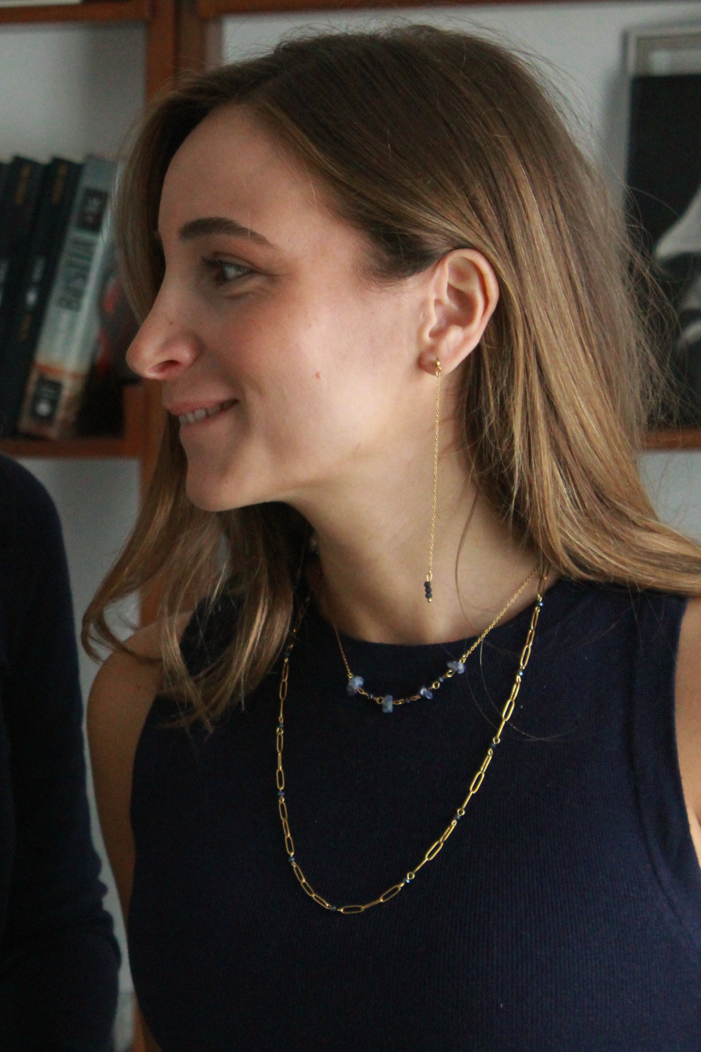 Pendientes Tira Largos Dorados